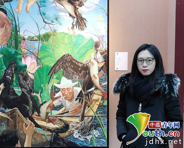 大学教师连夜创作绘画作品《众志成城》为武汉加油