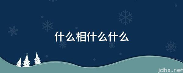 什么相什么什么(图1)