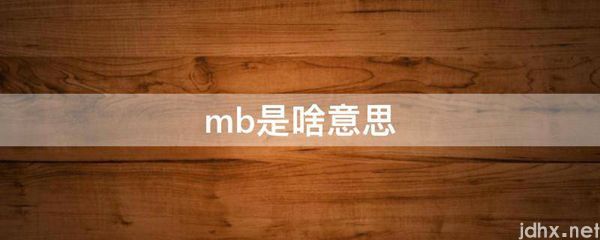 mb是啥意思(图1)