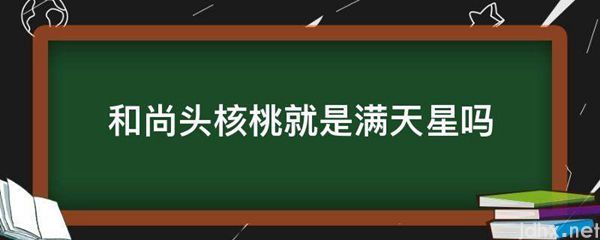 和尚头核桃就是满天星吗(图1)