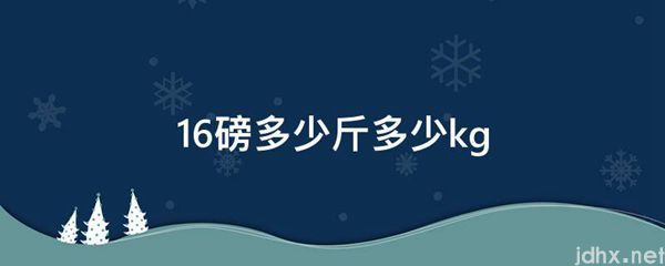 16磅多少斤多少kg(图1)